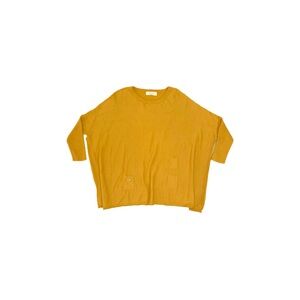 Mersea & Co Catalina Oversized Travel Knit Sweater in Mustard Yellow – One Size